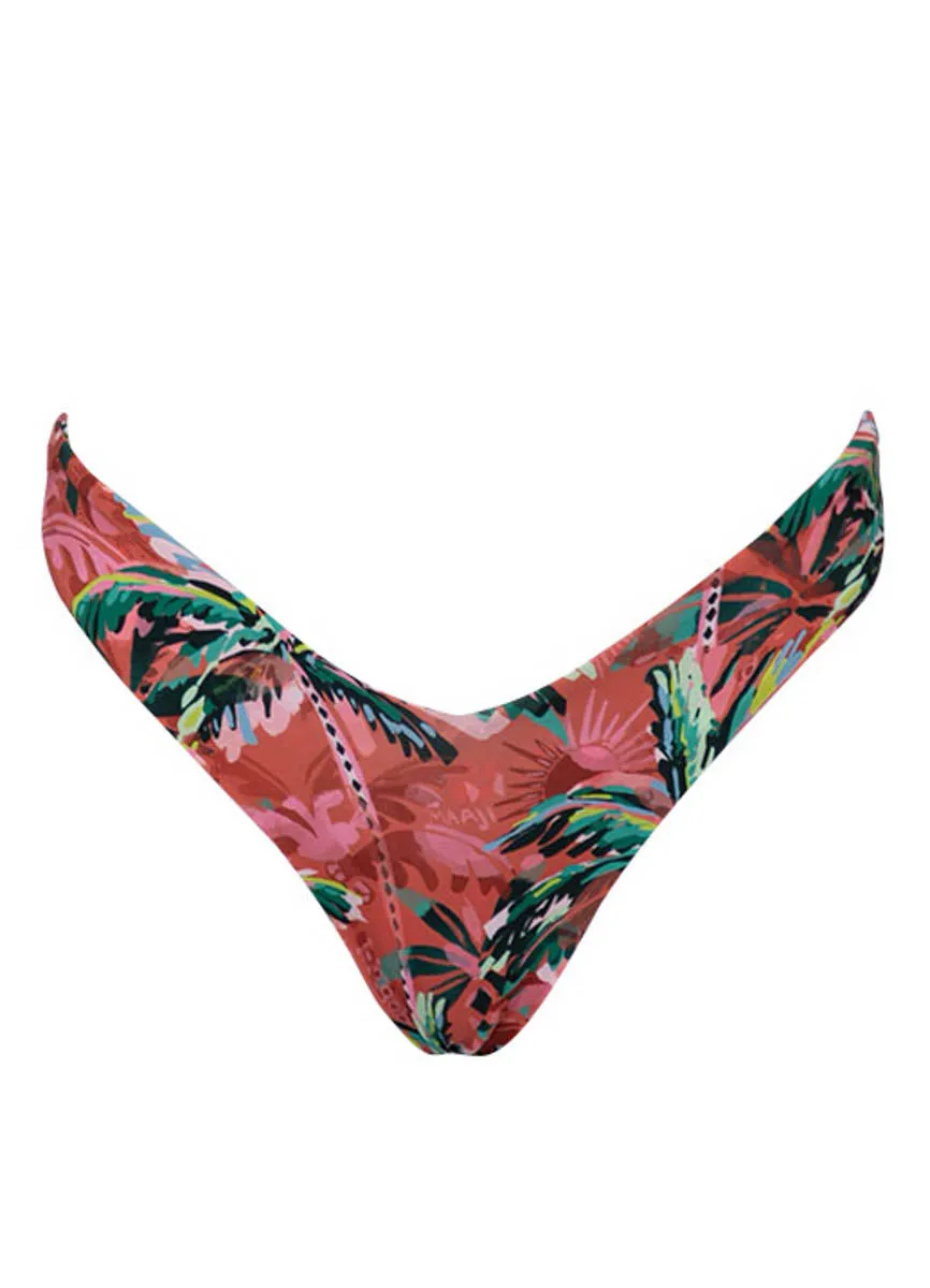 Maaji Flame Palms Valerya Regular Rise Double V Bikini Bottom