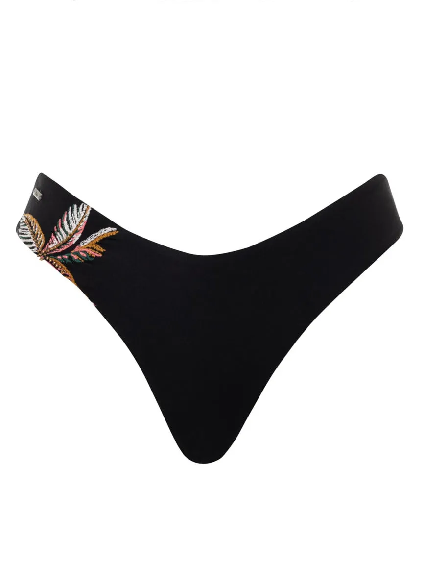 Maaji Ink Black Journey Double V Bikini Bottom