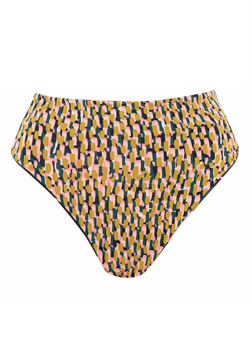 Maaji Lush Leaves Suzy Q High Rise/High Leg Bikini Bottom