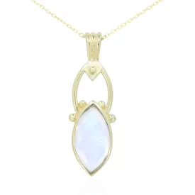 Marquise Moonstone Gold Necklace