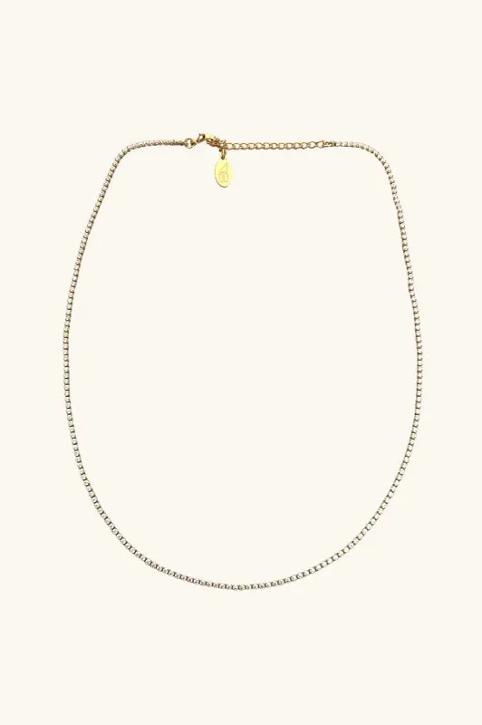 micro tennis choker - gold