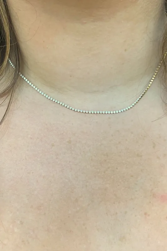 micro tennis choker - gold