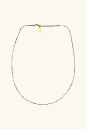 micro tennis choker - gold