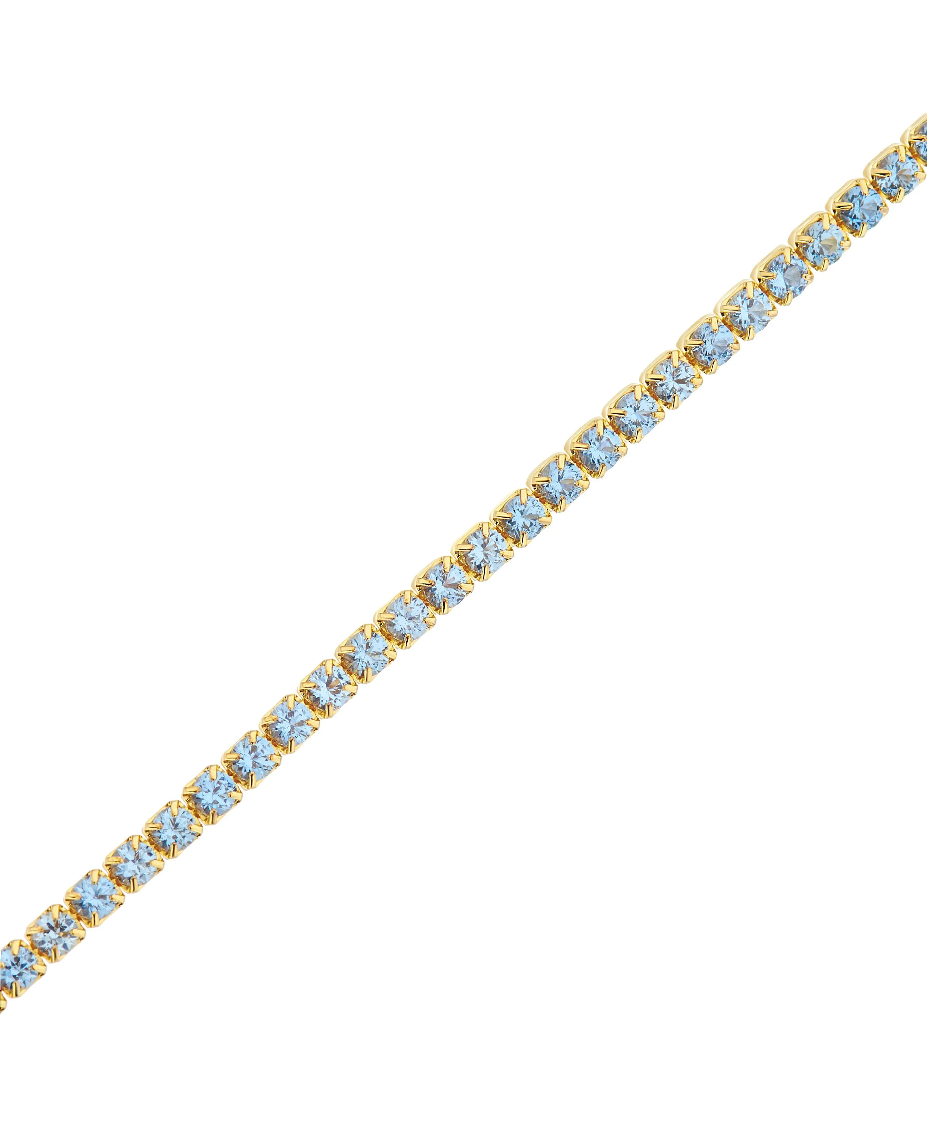 Mila Necklace Blue 18ct Gold Plated