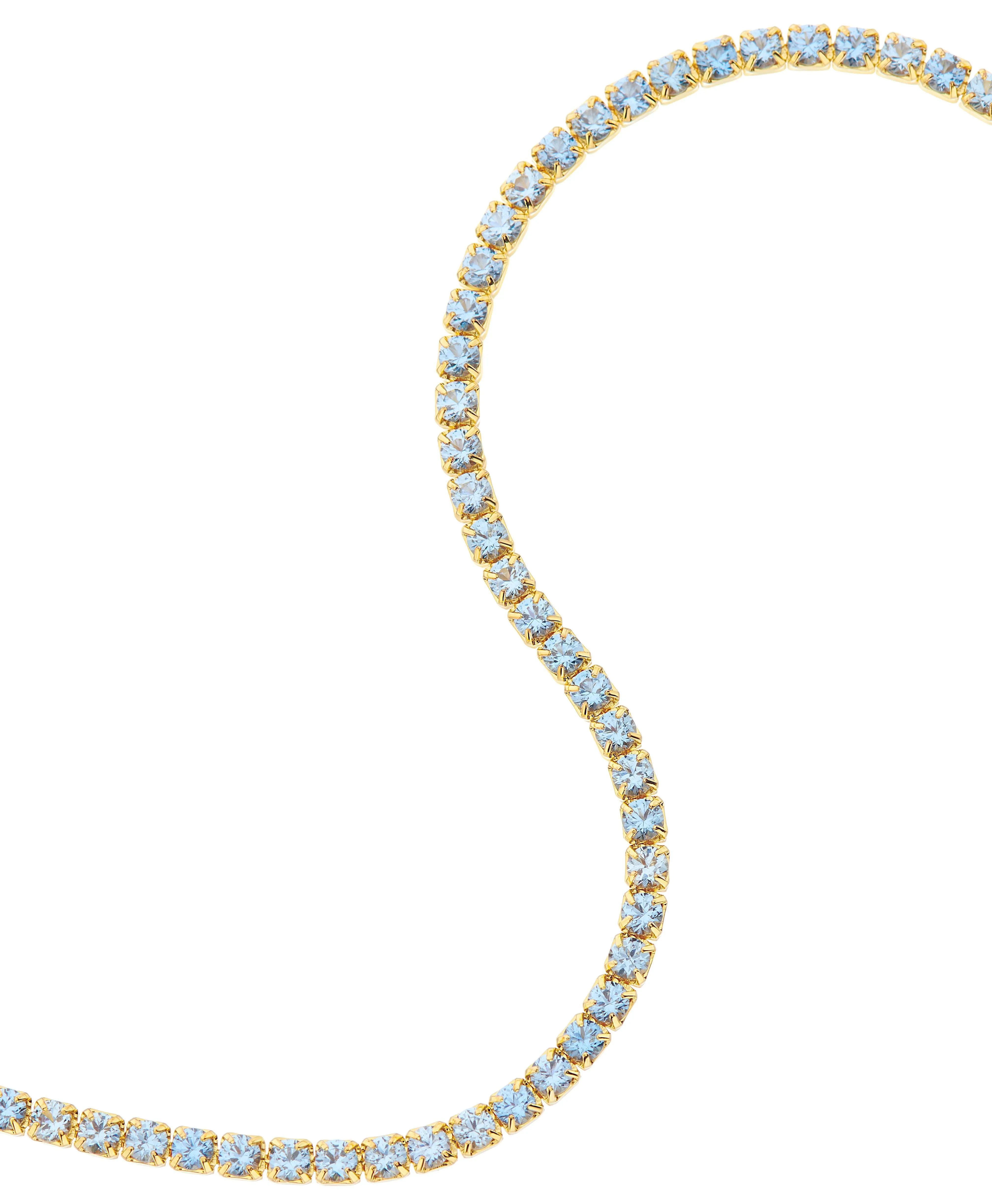 Mila Necklace Blue 18ct Gold Plated