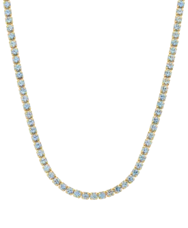 Mila Necklace Blue 18ct Gold Plated