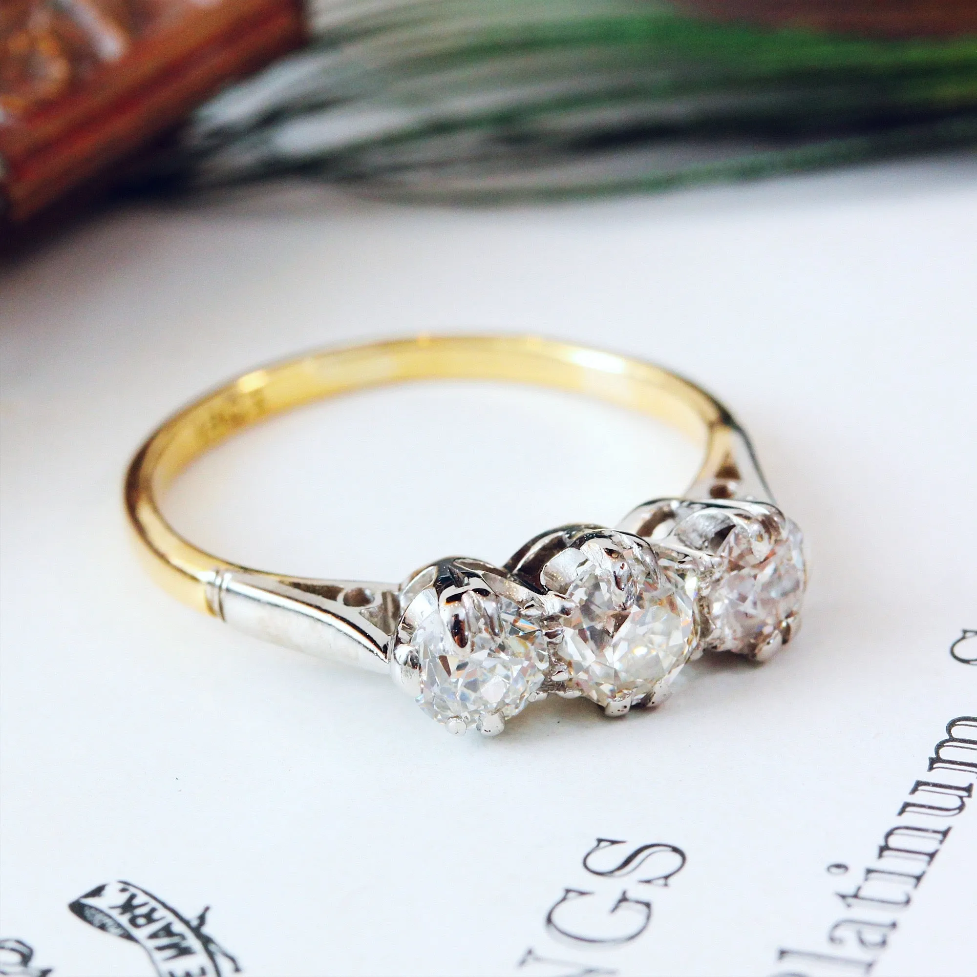 Much Desired Vintage Trilogy Diamond Engagement Ring