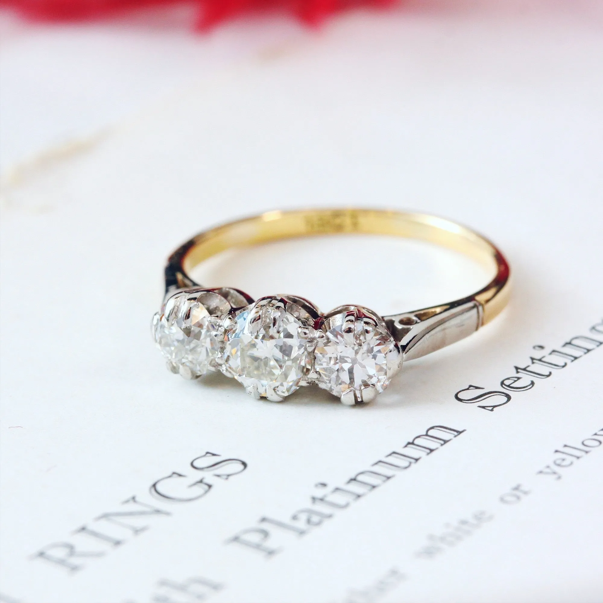 Much Desired Vintage Trilogy Diamond Engagement Ring