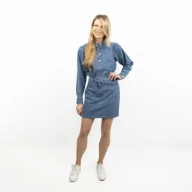 Oasis Blue Denim Long Sleeve Mini Dress