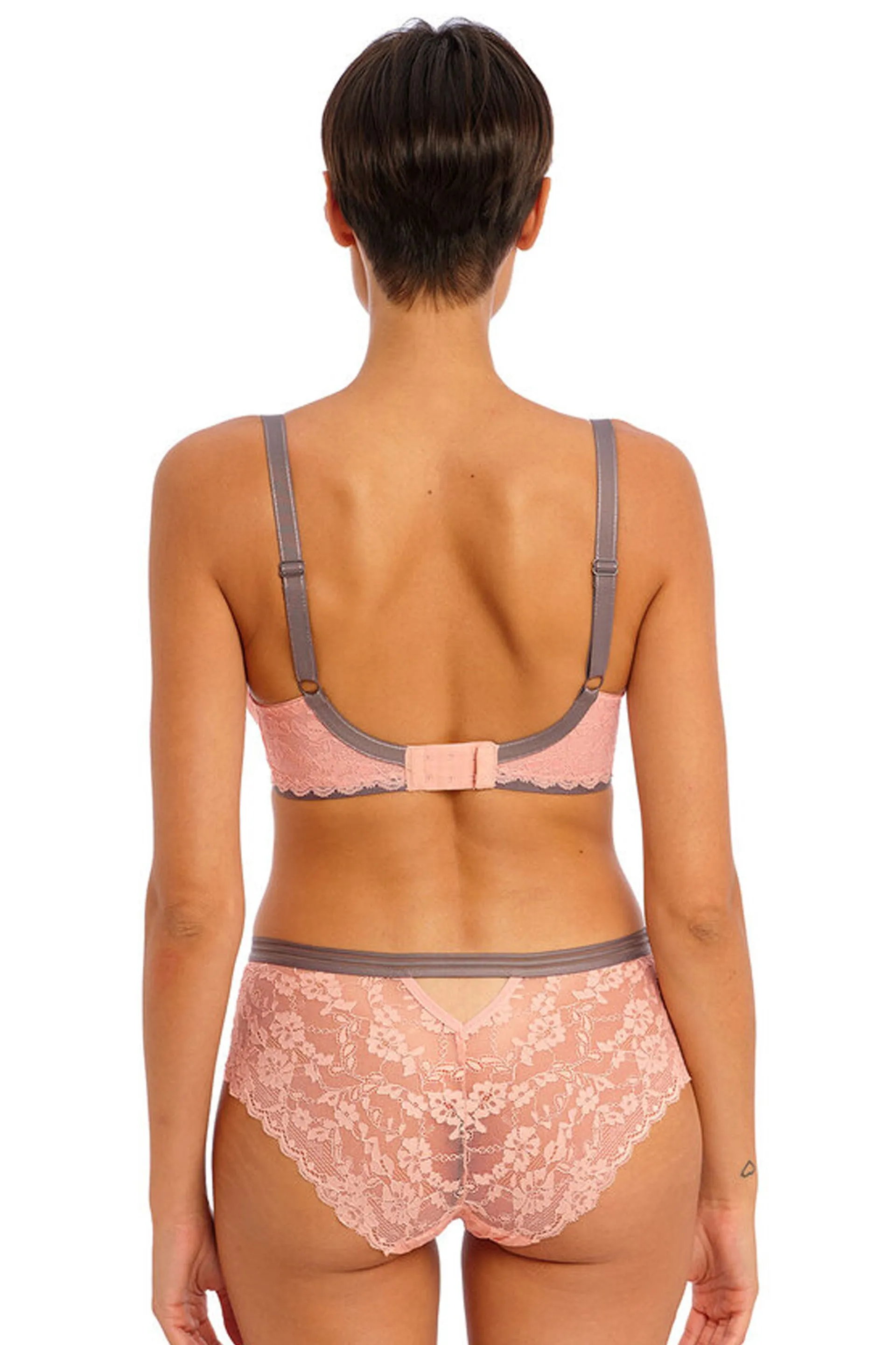 Offbeat Padded Half Cup Bra Rosehip