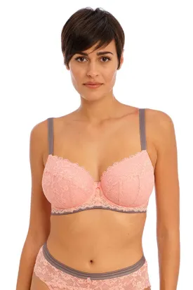 Offbeat Padded Half Cup Bra Rosehip