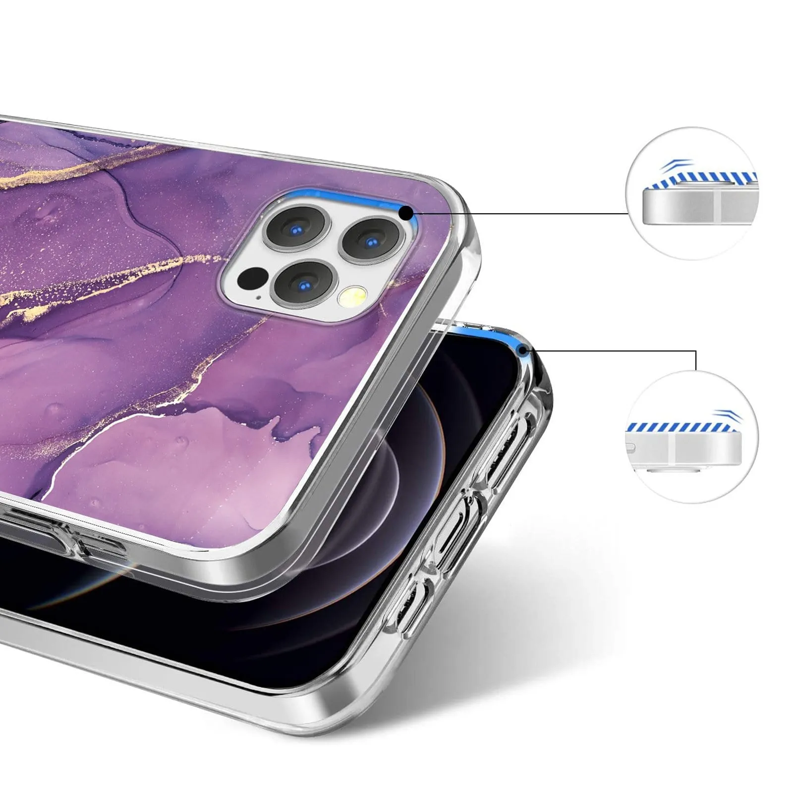 Purple Marble Series Case - iPhone 13 Pro Max