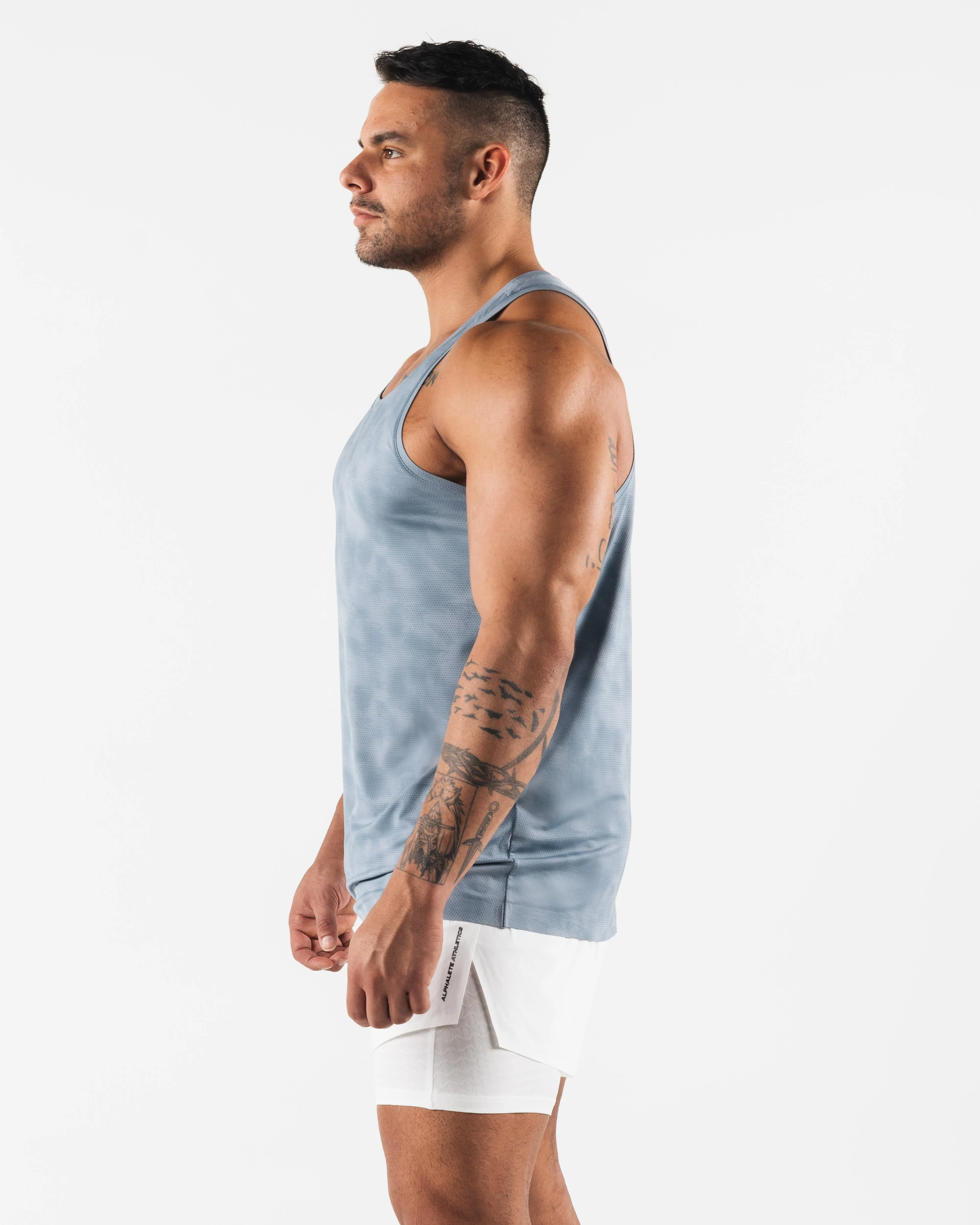 Racer Tank - Slate Print