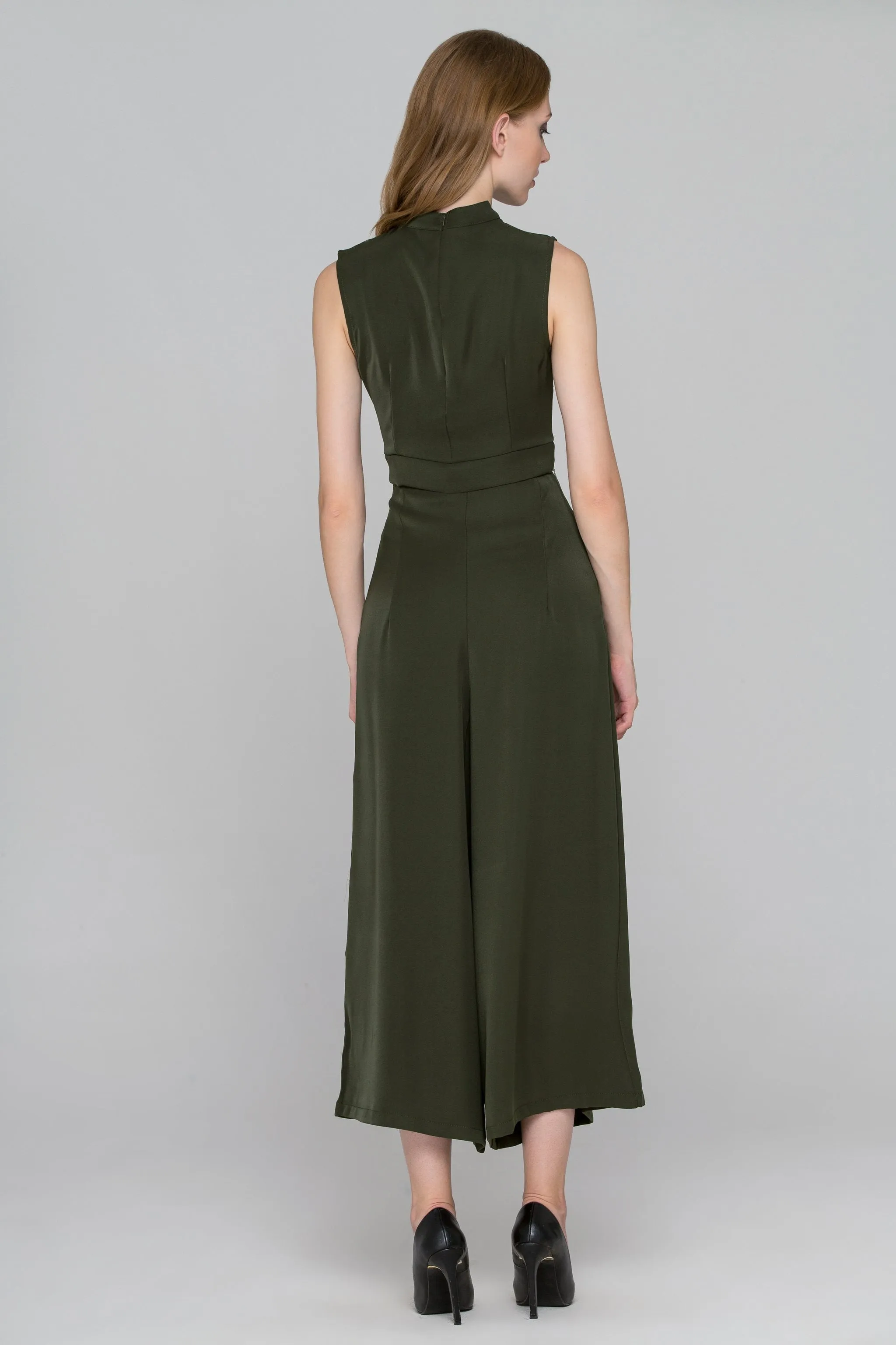 Rania Fawaz - Pine Green Two Piece Ring Palazzo Co-ord