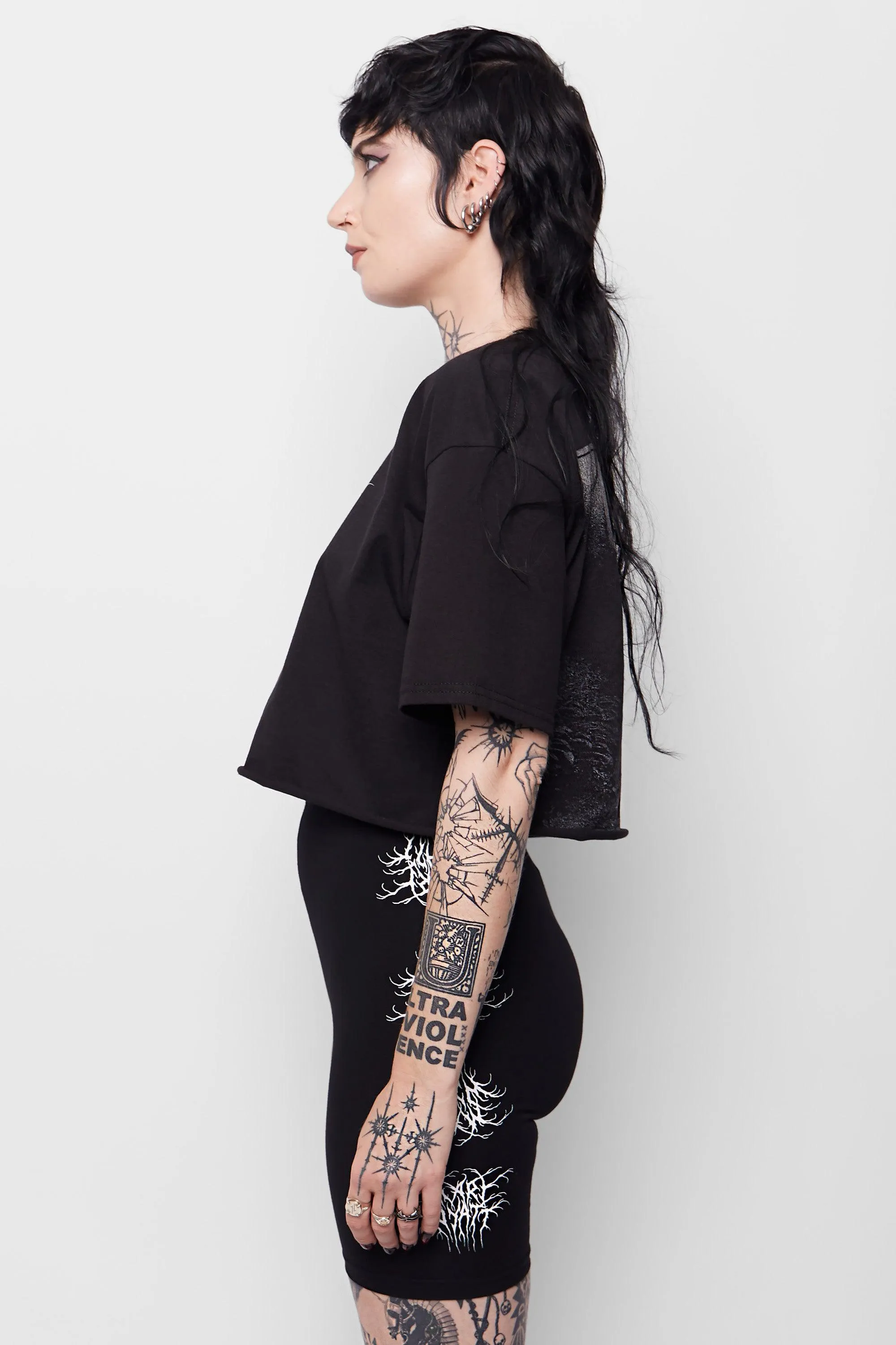 Requiem Cropped Cut-Off Tee