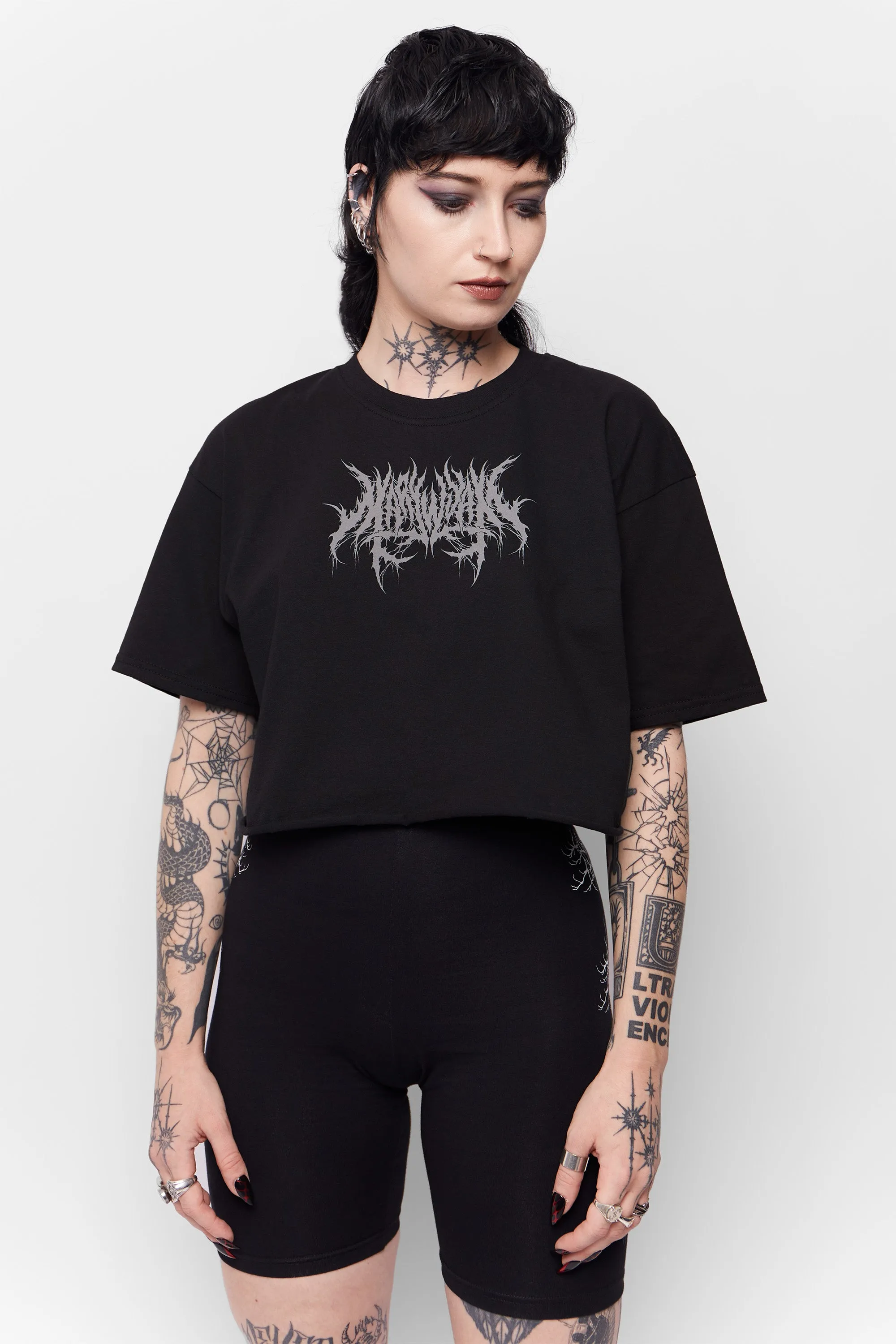 Requiem Cropped Cut-Off Tee