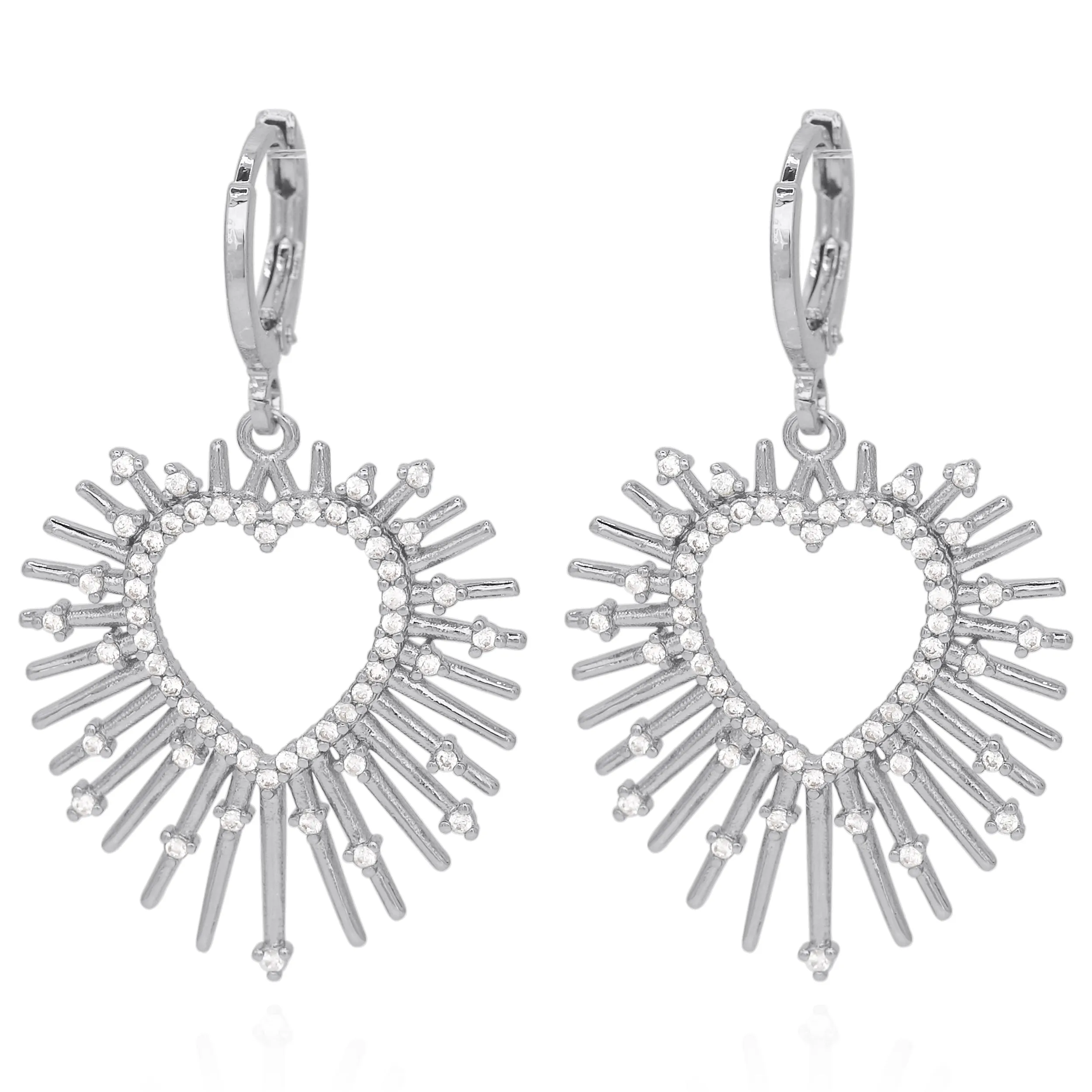 Sadie Starburst Heart Earrings | 925 Sterling Silver