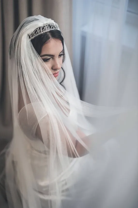 Soft English tulle bridal veil - HARRIET