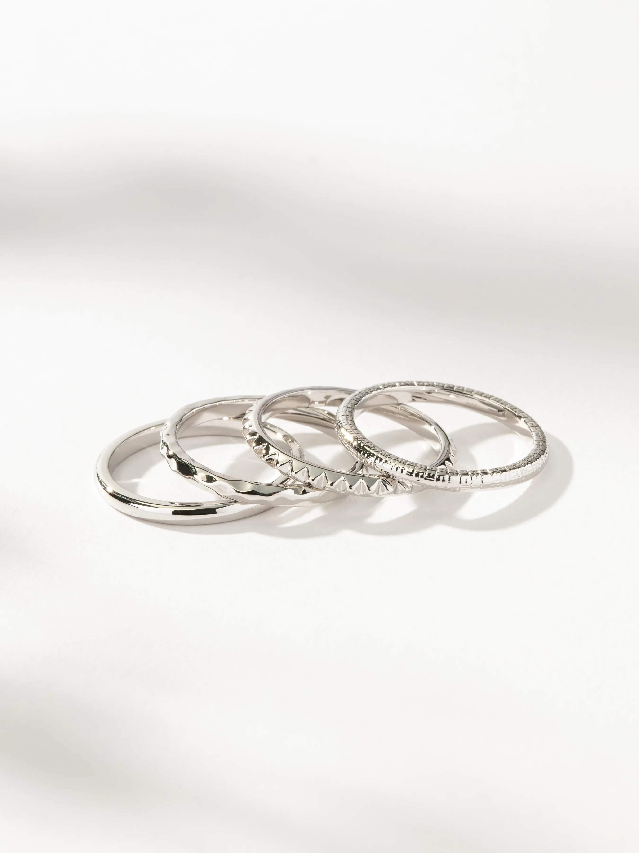 Textured Ring Stack (Set of 4)