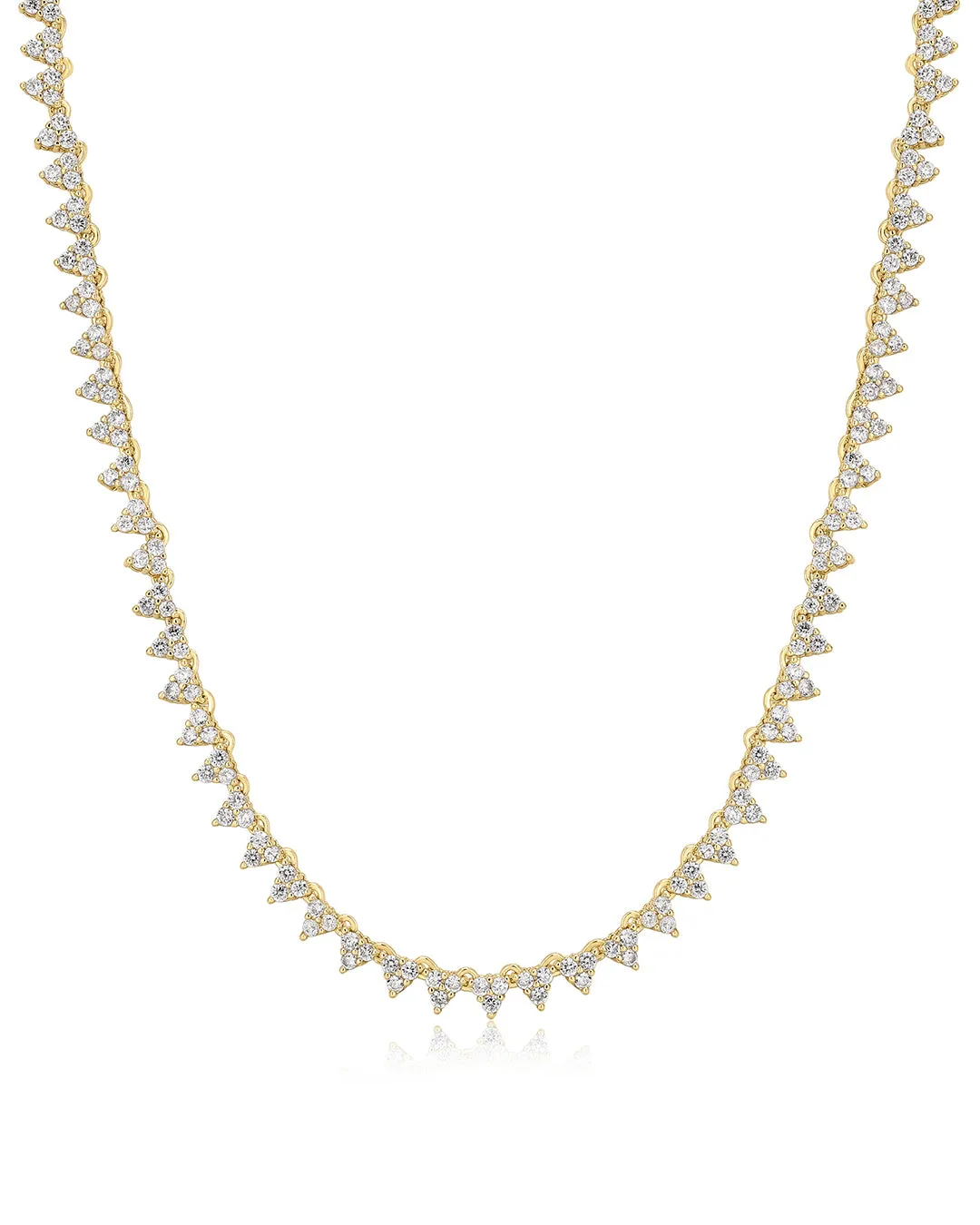 The Isabelle Stud Tennis Necklace