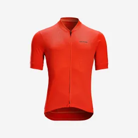 Van Rysel Men's Short-Sleeved Road Cycling Summer Jersey RC100 - Red