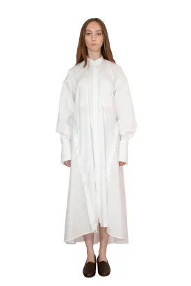 White elongated post-gender shirt